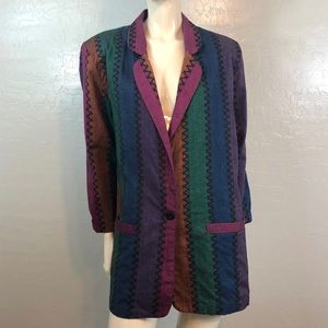 Angelique Striped Boyfriend Blazer Unlined